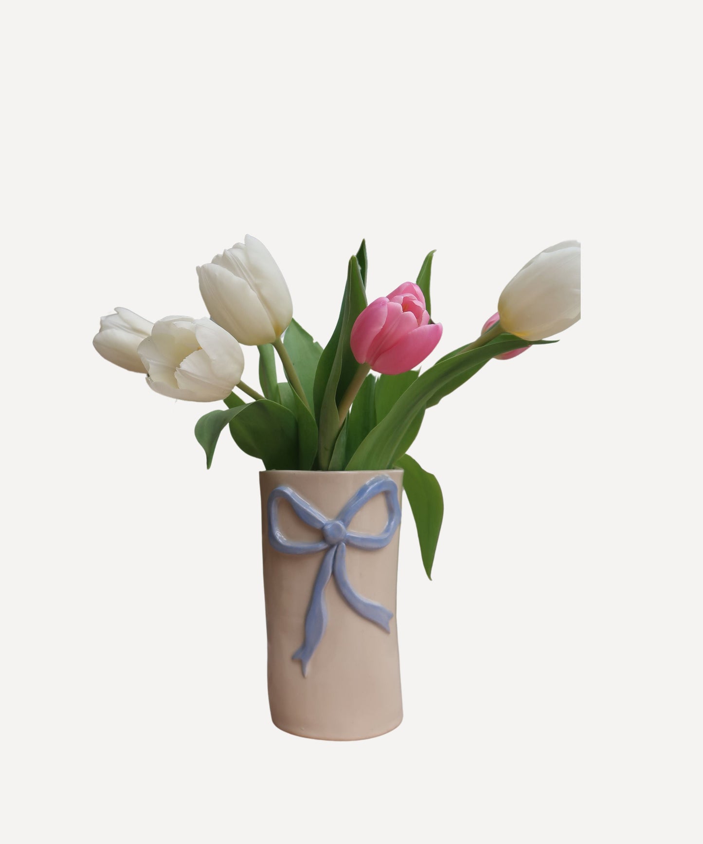 blue wobbly bow vase