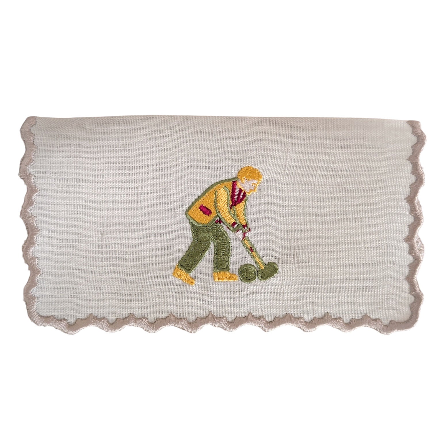 CROQUET - Croquet Embroidery Cocktail Napkin Set (set of 6)