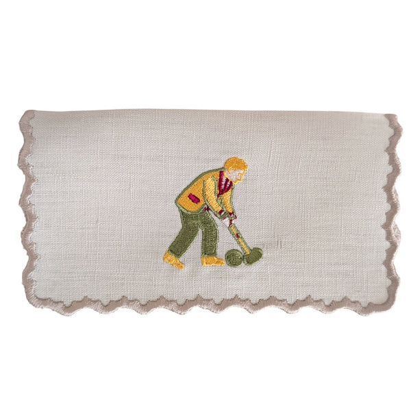 CROQUET - Croquet Embroidery Cocktail Napkin Set (set of 6)