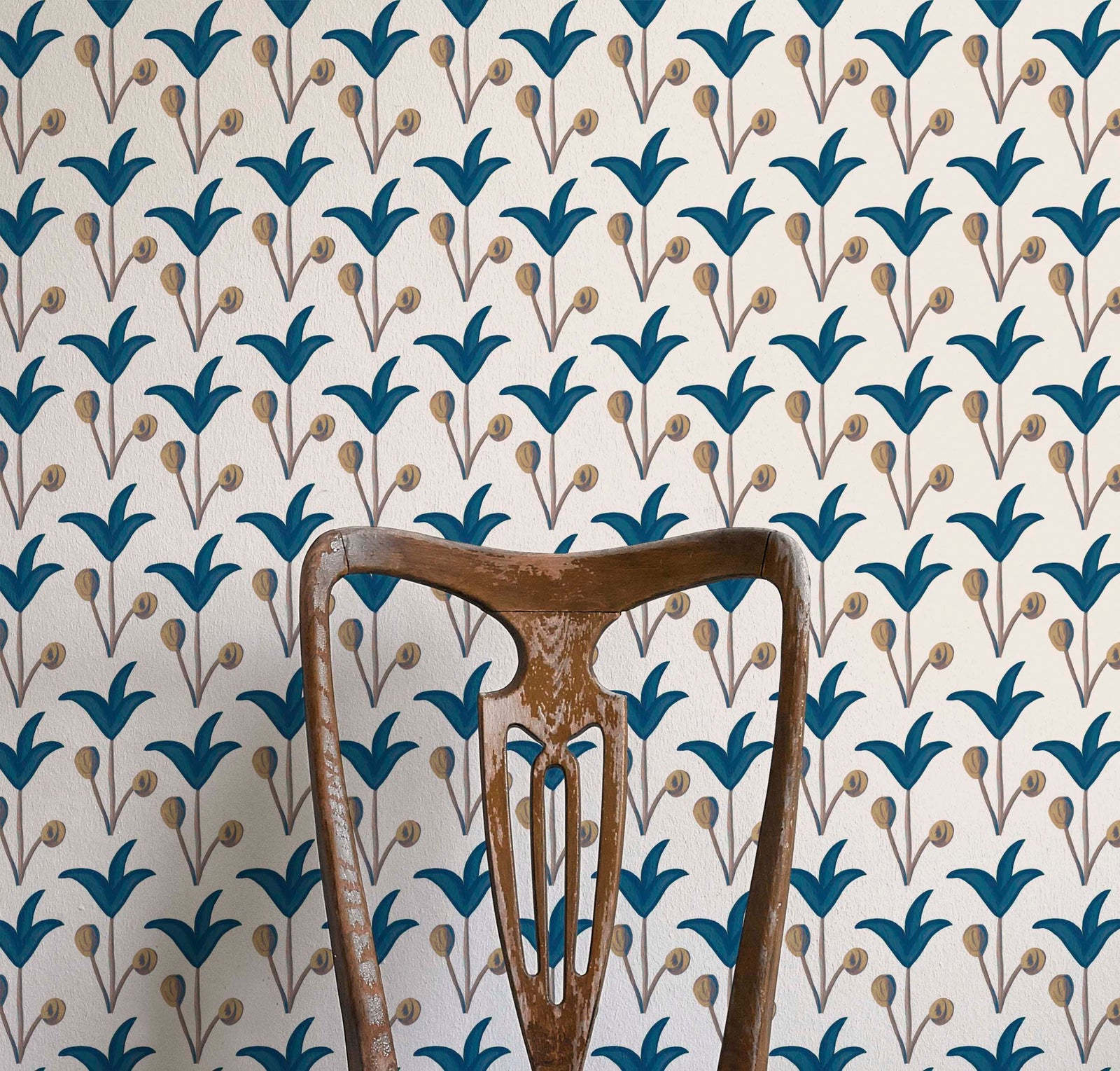 Spring Rhythm Wallpaper - Blue