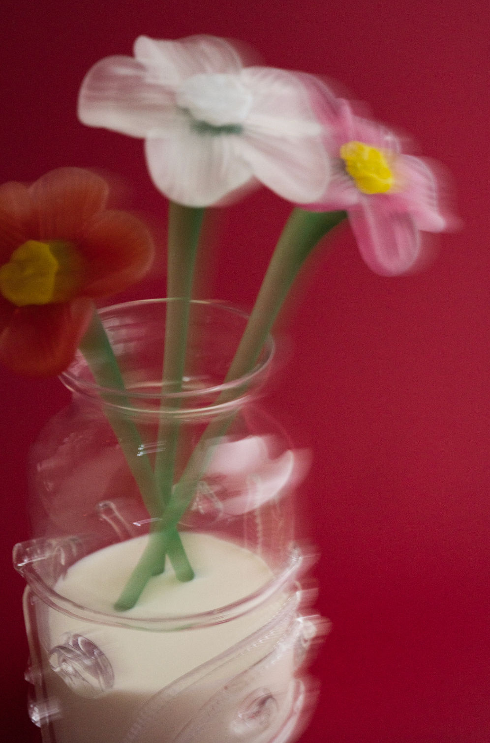 Mouth-blown Crystal Flower Bouquet - Matte