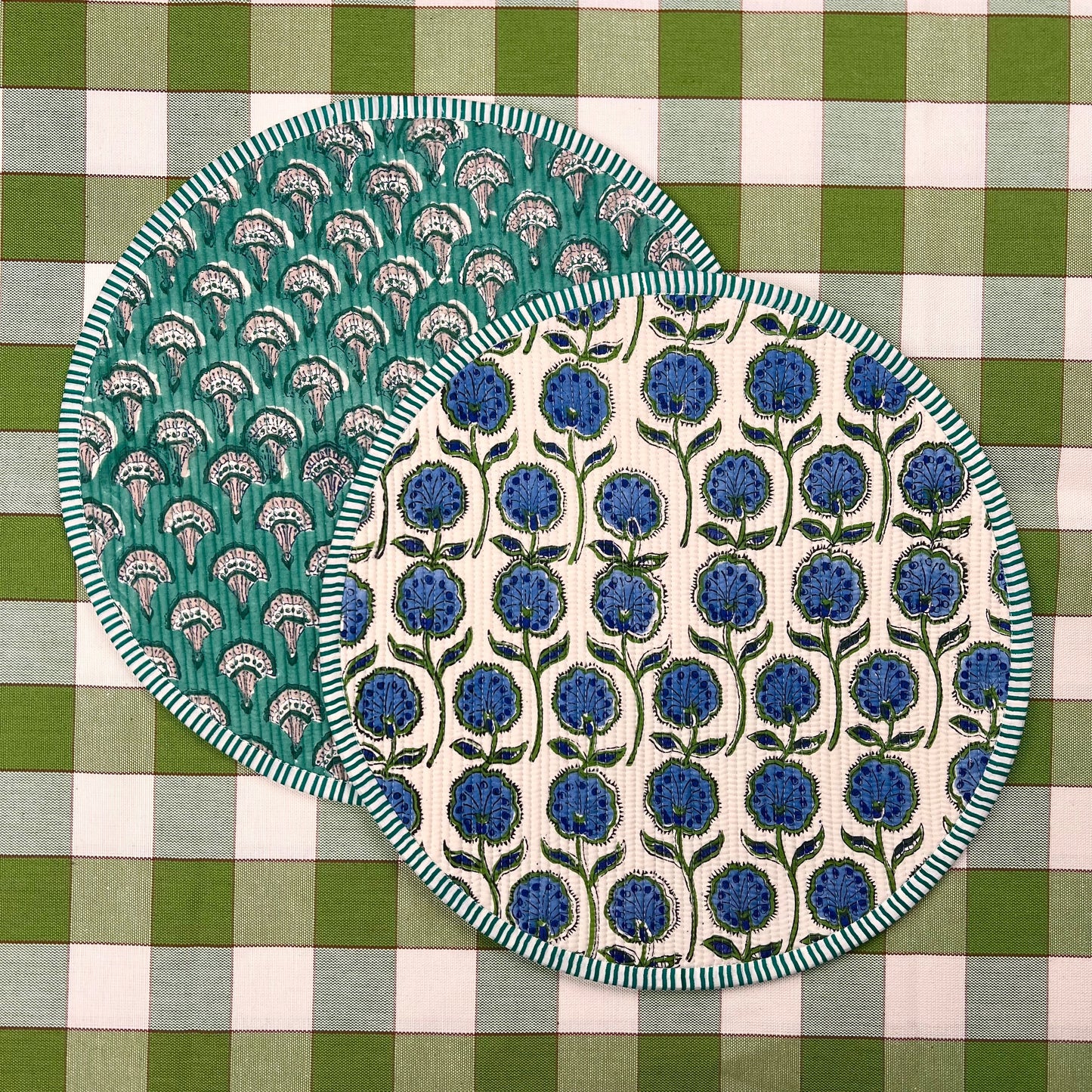 ‘The Breakfast’ Placemat - Round - Block Print