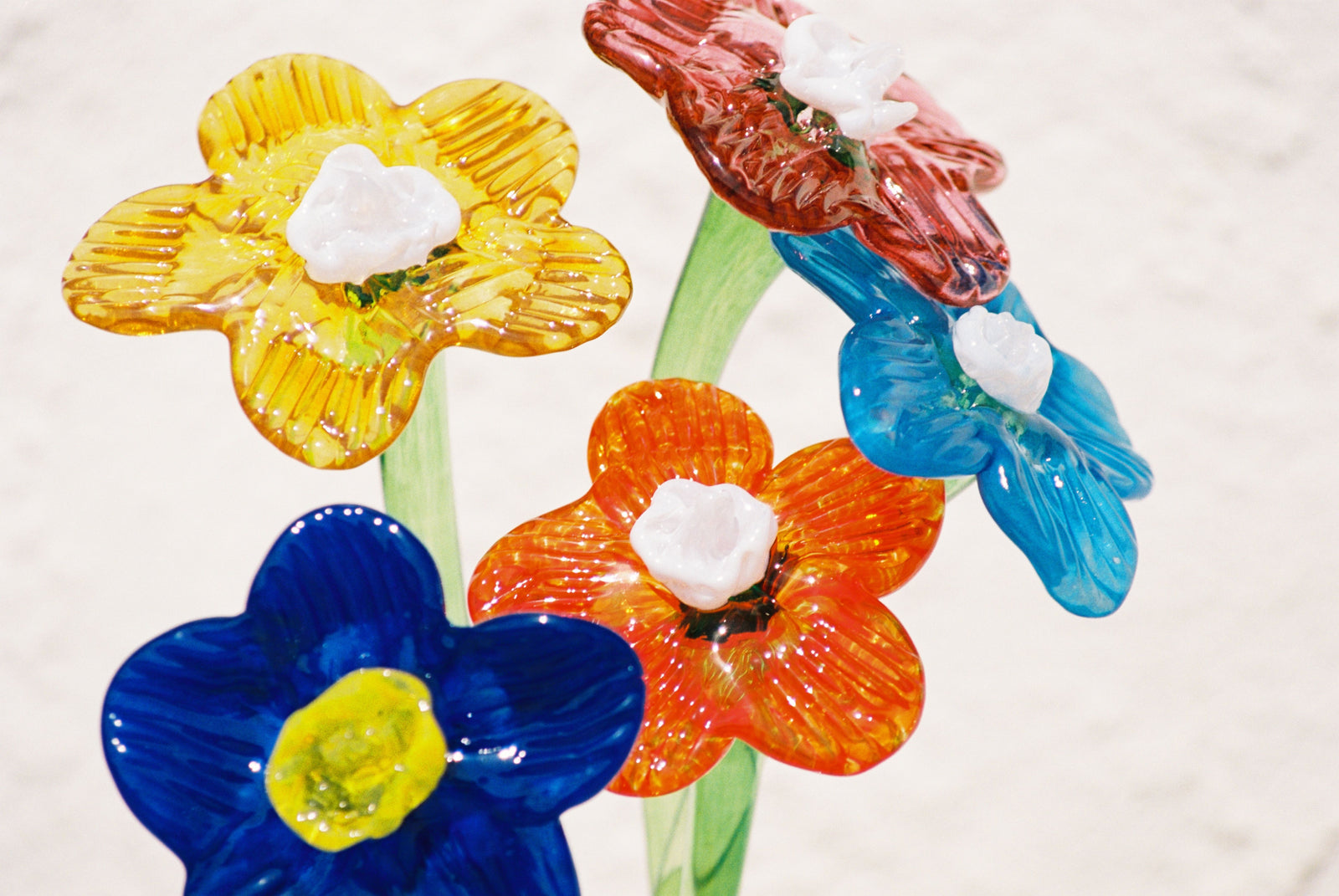 Mouthblown Crystal Flower - Large