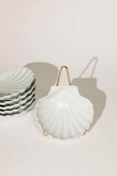 Vintage Porcelain Shell Plate by CNP France