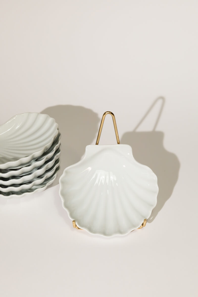 Vintage Porcelain Shell Plate by CNP France