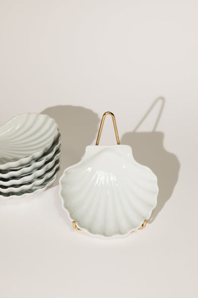 Vintage Porcelain Shell Plate by CNP France