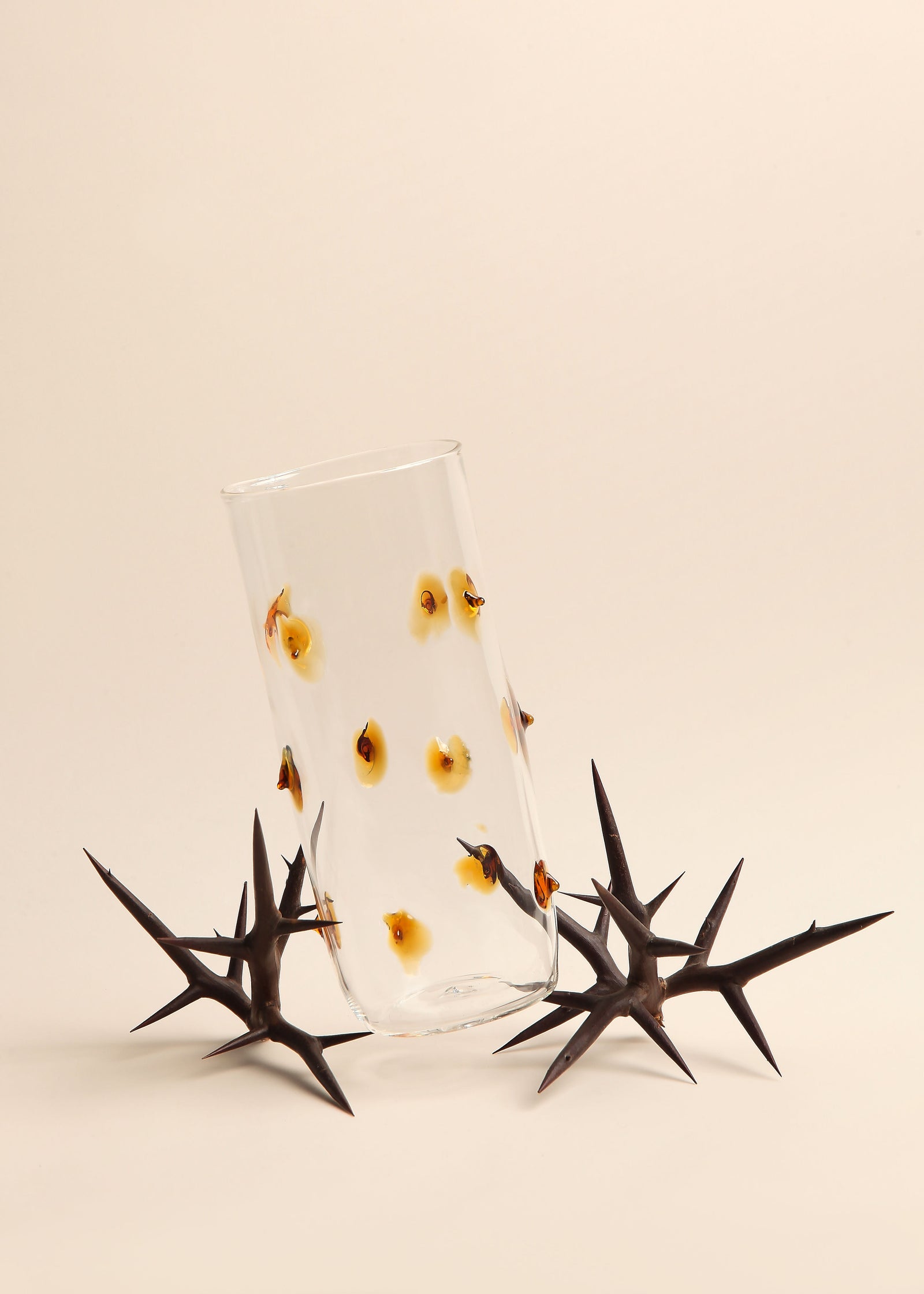 Yellow prickly Glasses (set of 4)