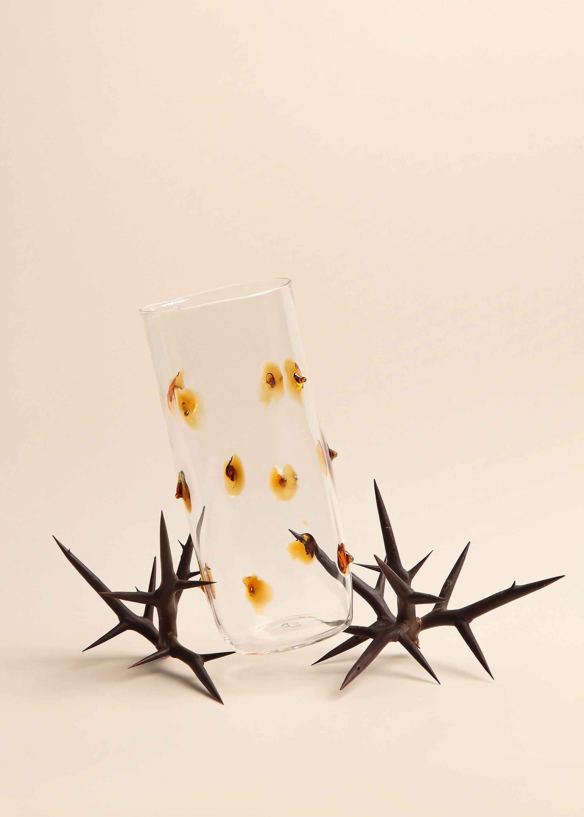 Yellow prickly Glasses (set of 4)