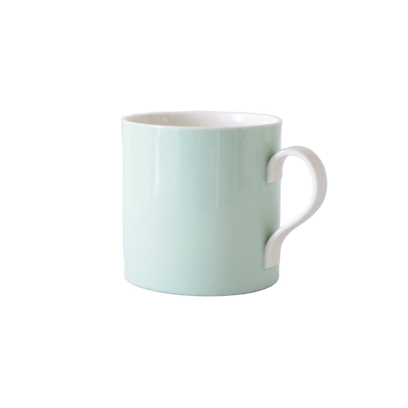 Large Mug in Pale Green - Traditional Handle