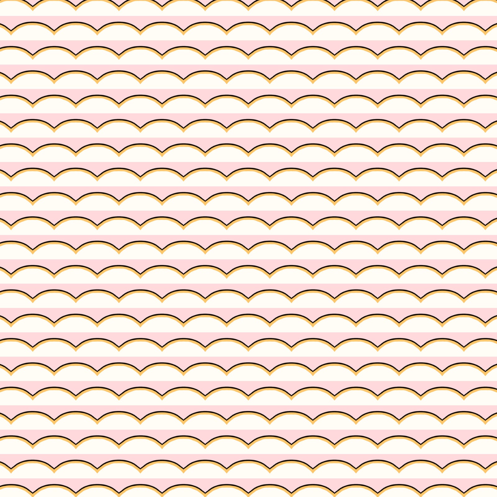 Scallops Wallpaper - Pink