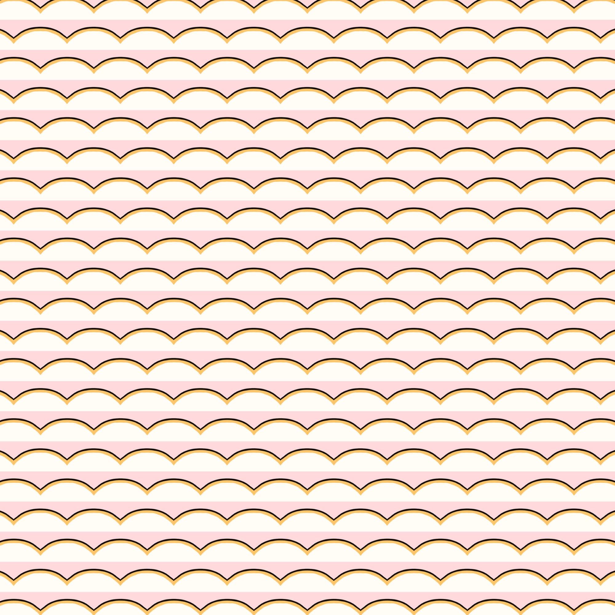 Scallops Wallpaper - Pink