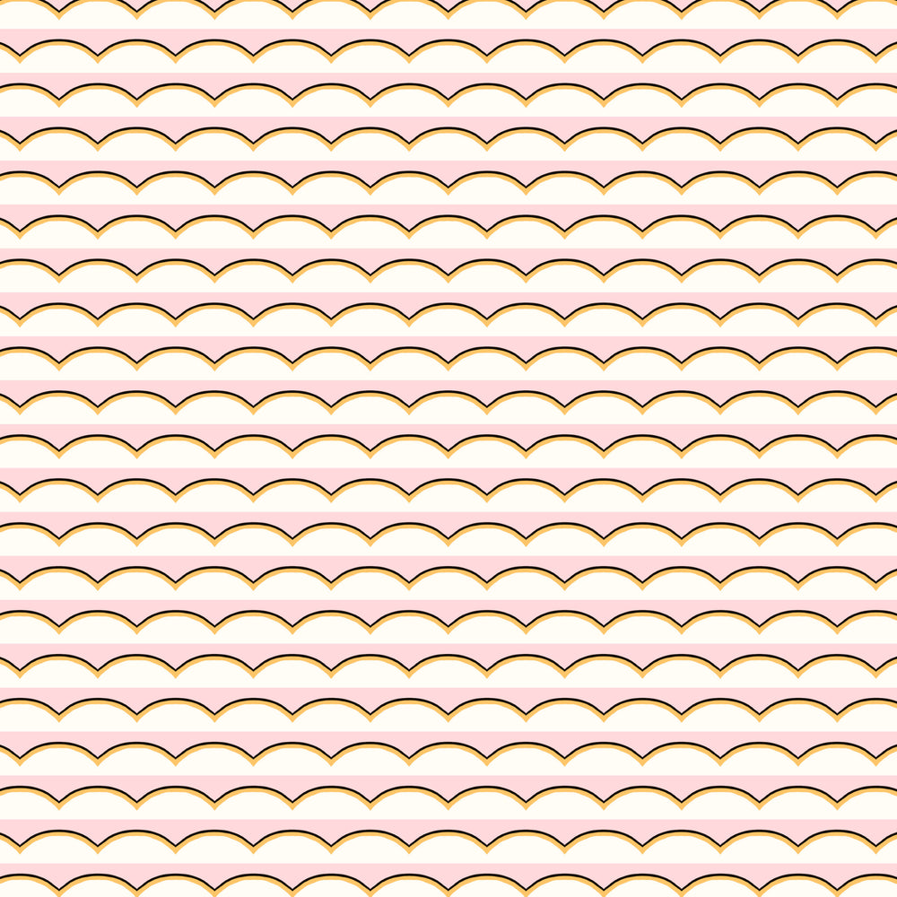 Scallops Wallpaper - Pink