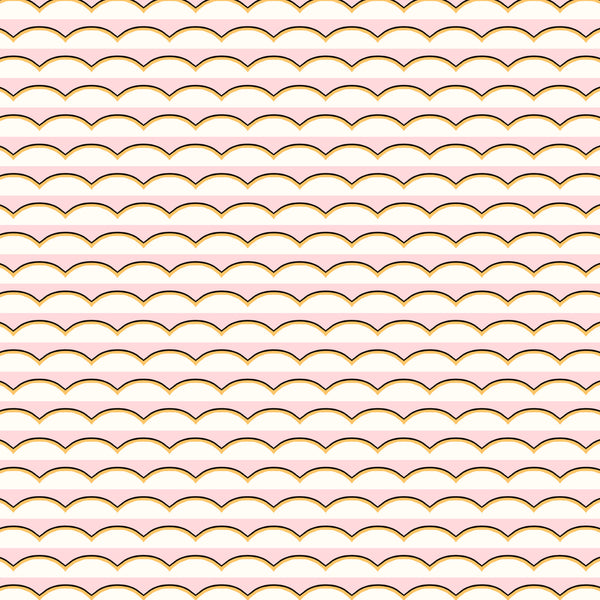 Scallops Wallpaper - Pink