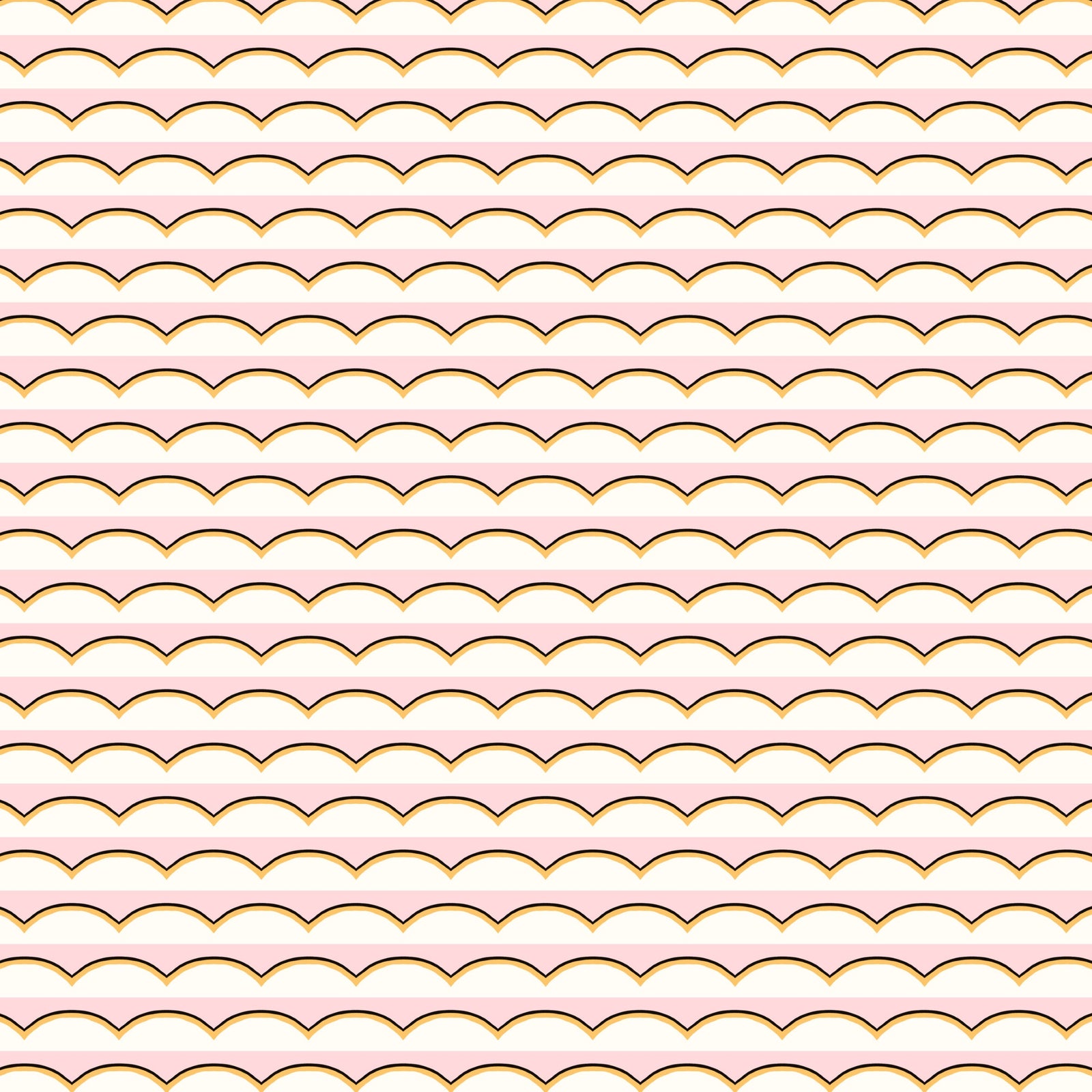 Scallops Wallpaper - Pink