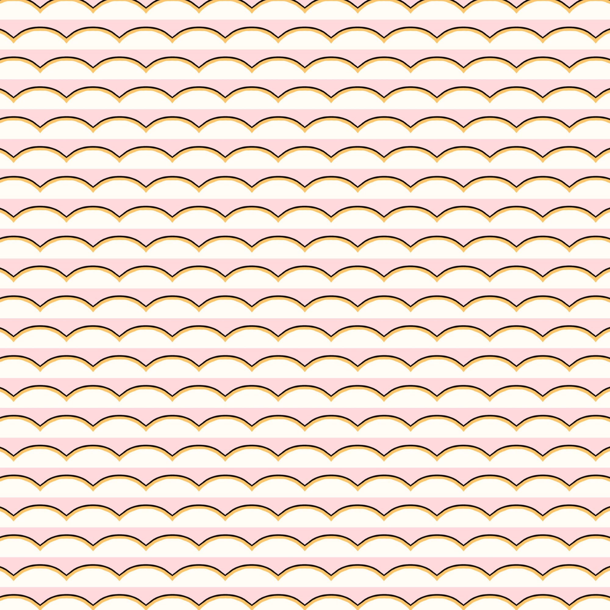 Scallops Wallpaper - Pink