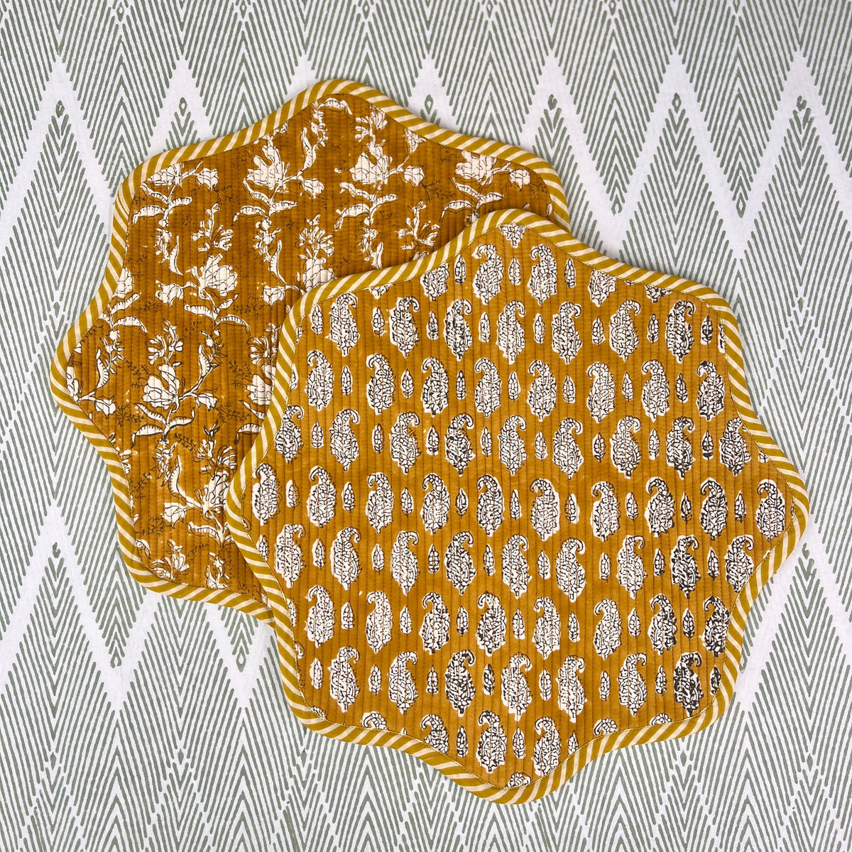 ‘The Breakfast’ Placemat - Scallop - Block Print