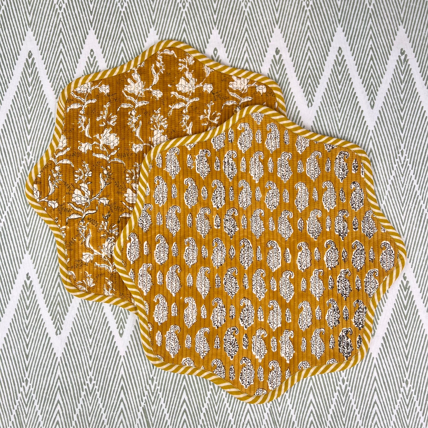 ‘The Breakfast’ Placemat - Scallop - Block Print