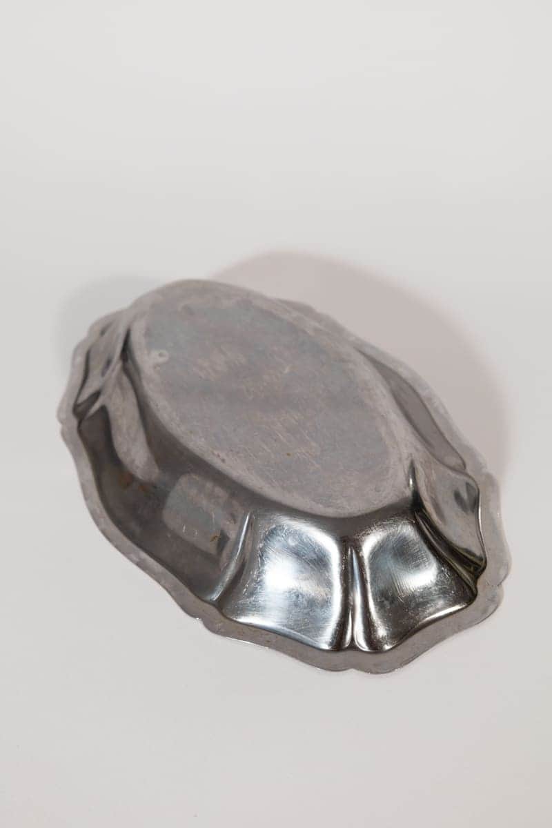 Vintage Adorned Oval Silver Dish