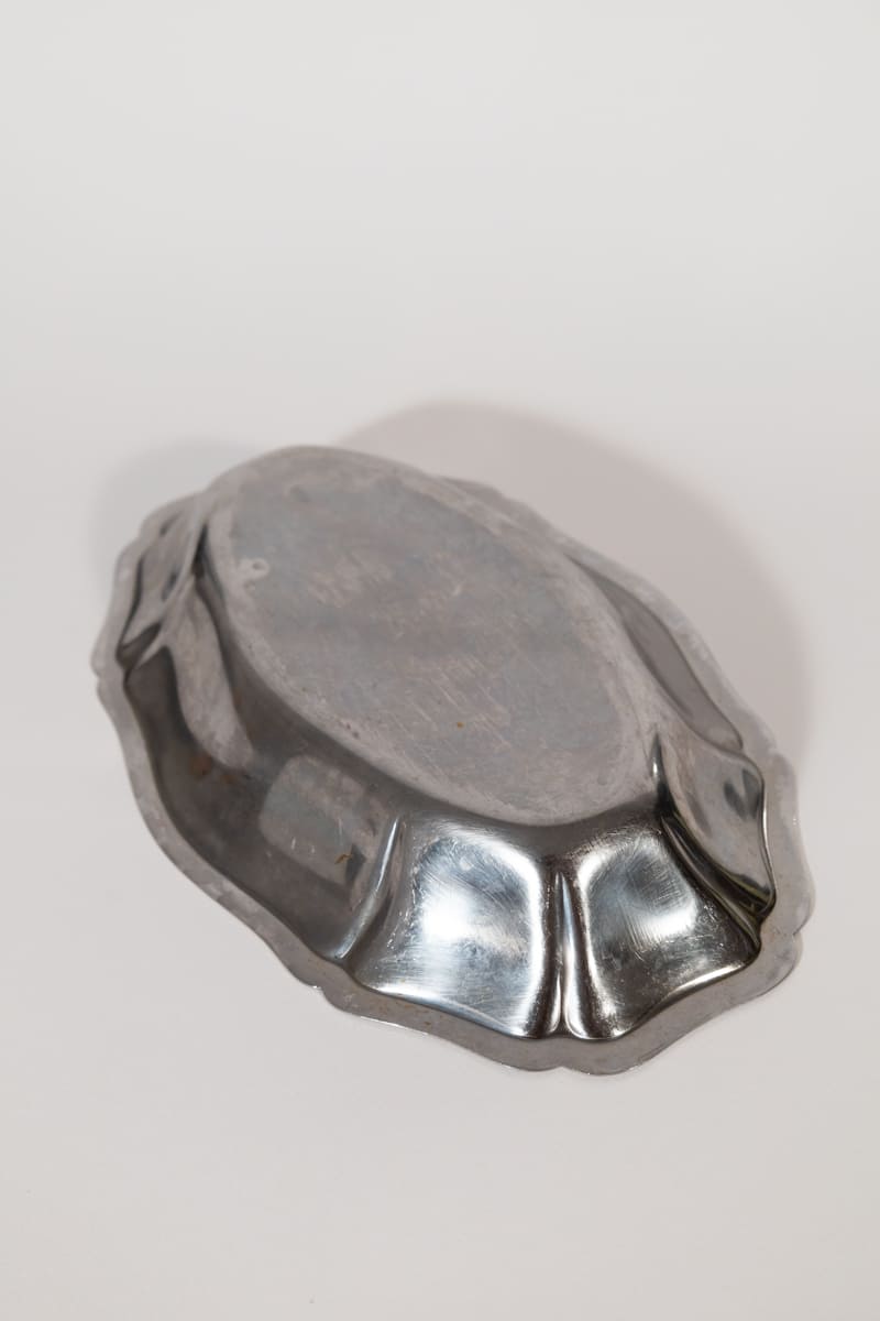 Vintage Adorned Oval Silver Dish