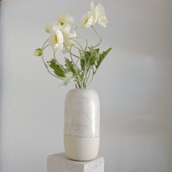 Eliana - Ceramic Vase - Matt and Glossy Ivory