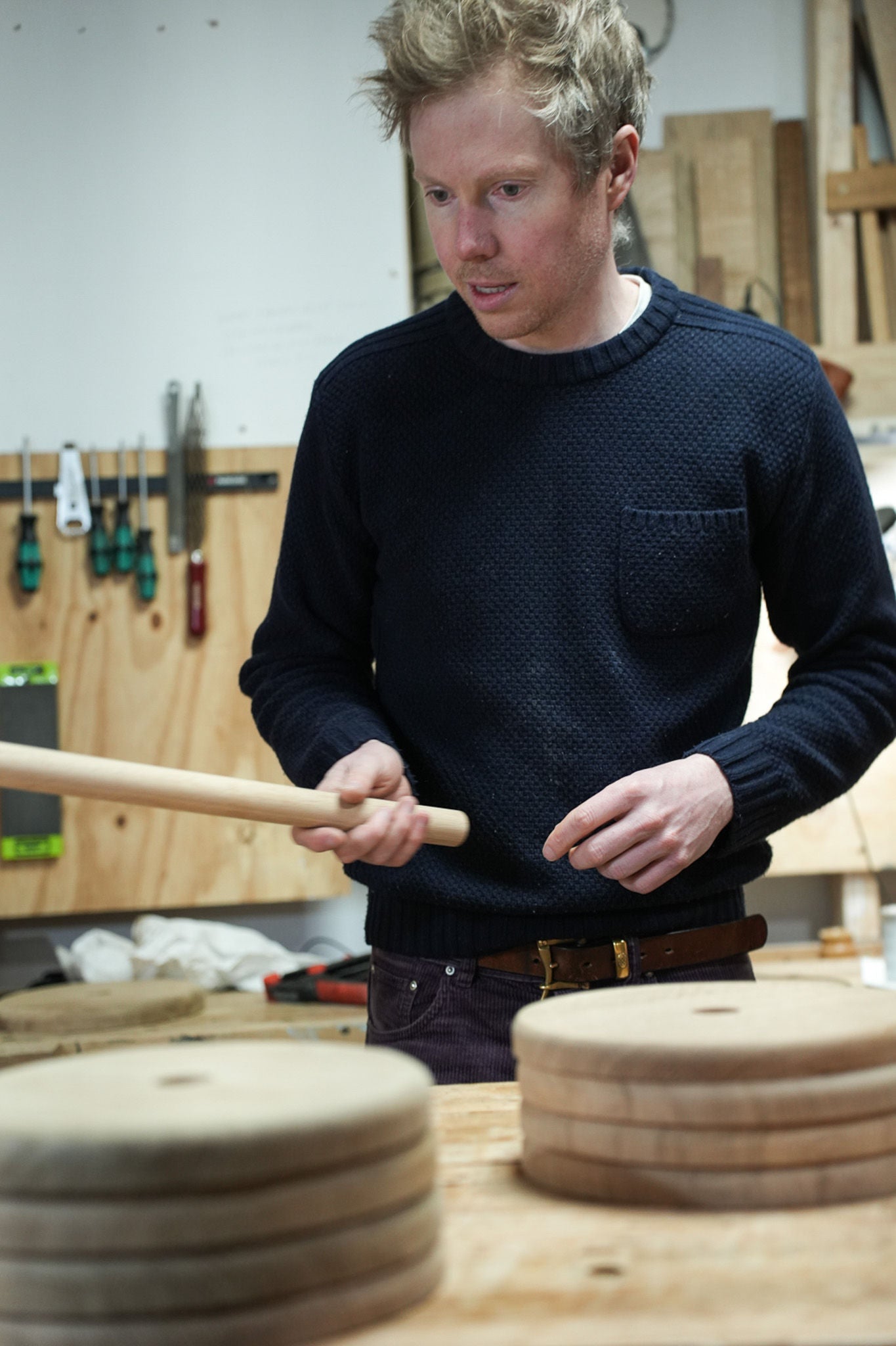Brown Circulo Side Table
