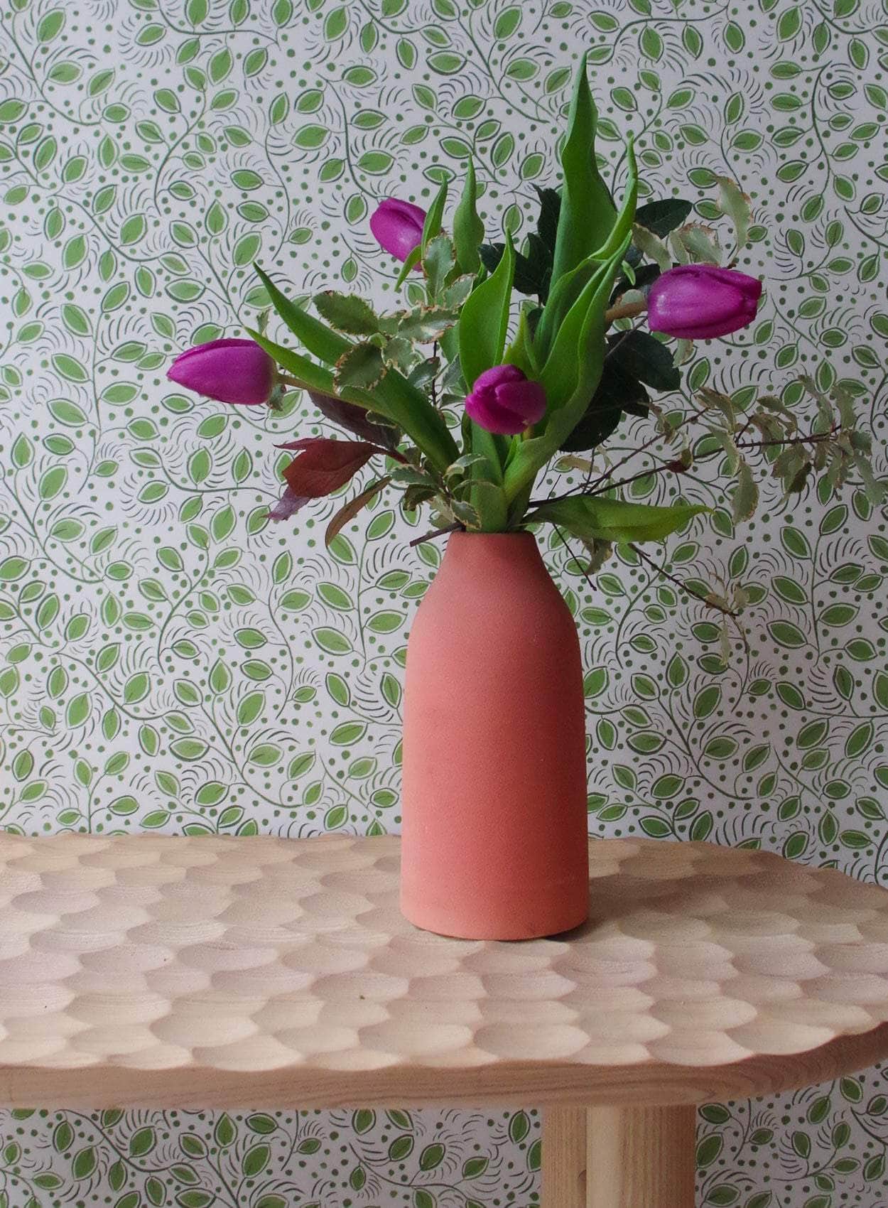 Printed Little Leaves Wallpaper - Green