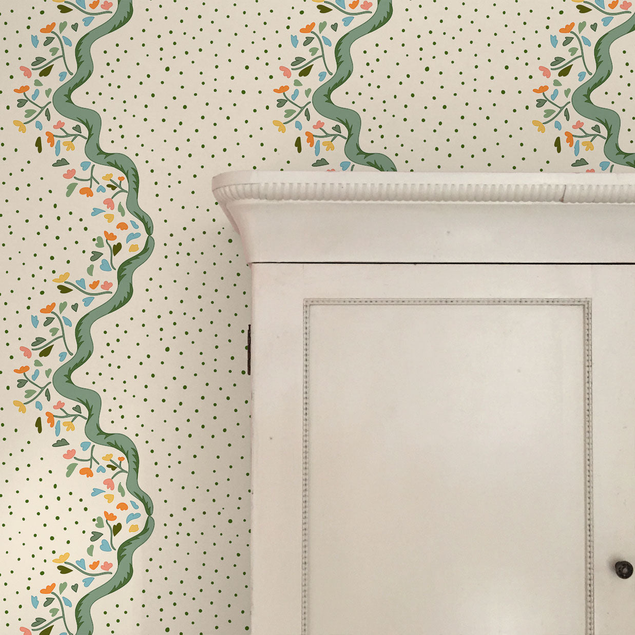 Chintz Caroline Wallpaper - Green