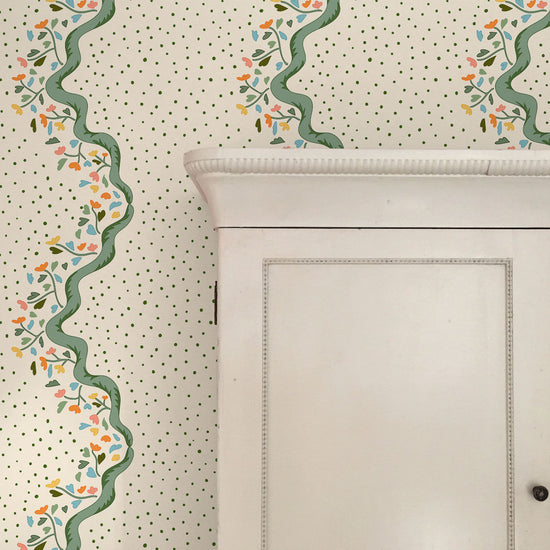 Chintz Caroline Wallpaper - Green
