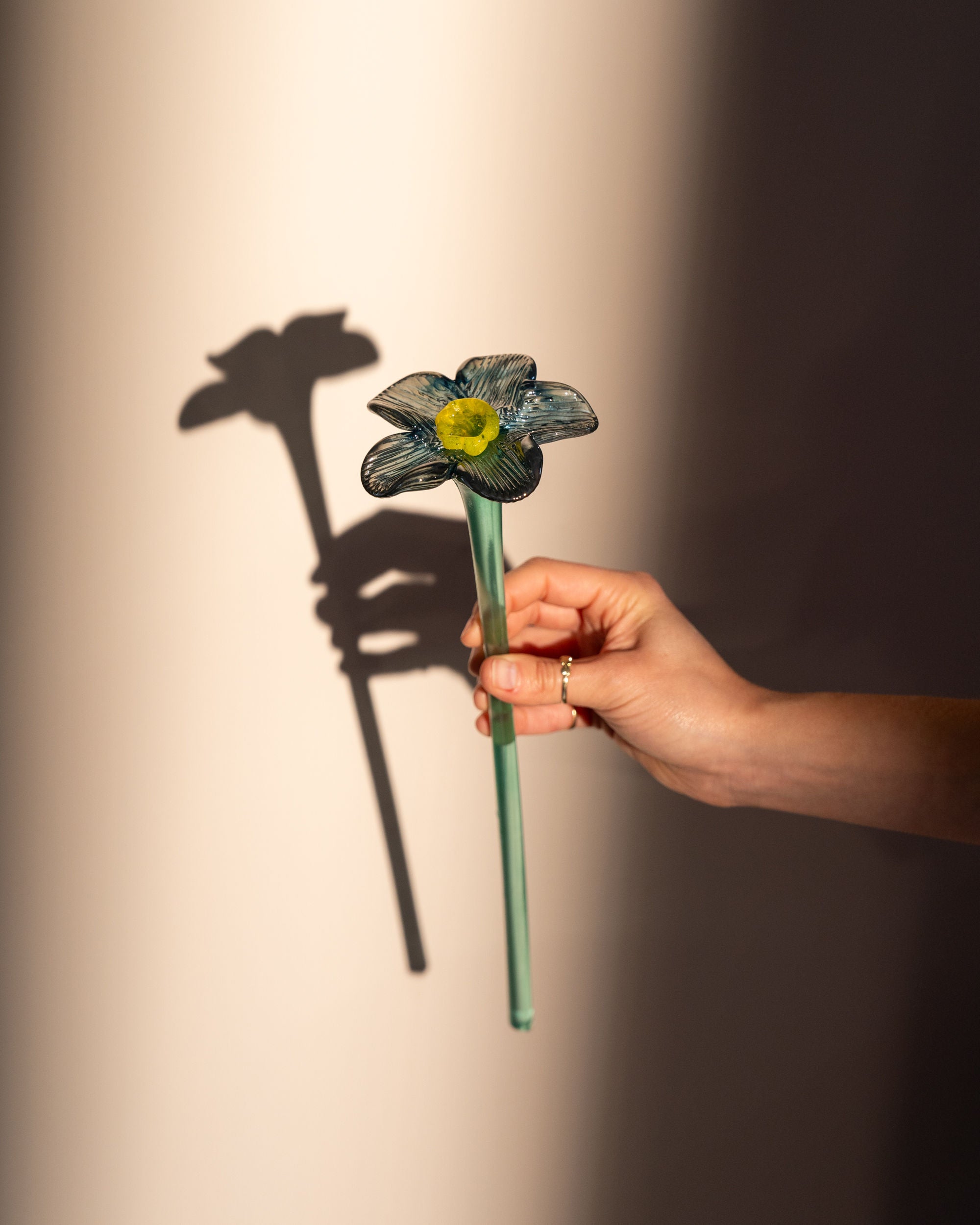Mouthblown Crystal Flower - Large