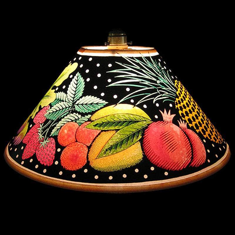 Tropical Fruit Hand Painted 14" Lampshade