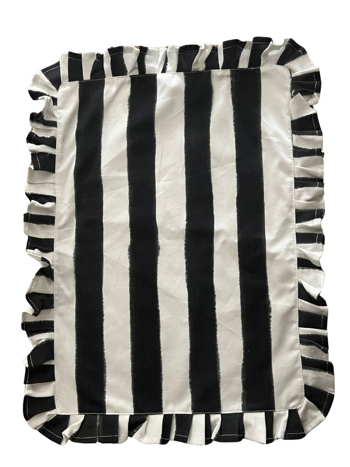 Black Striped Fabric Placemat - Between Us