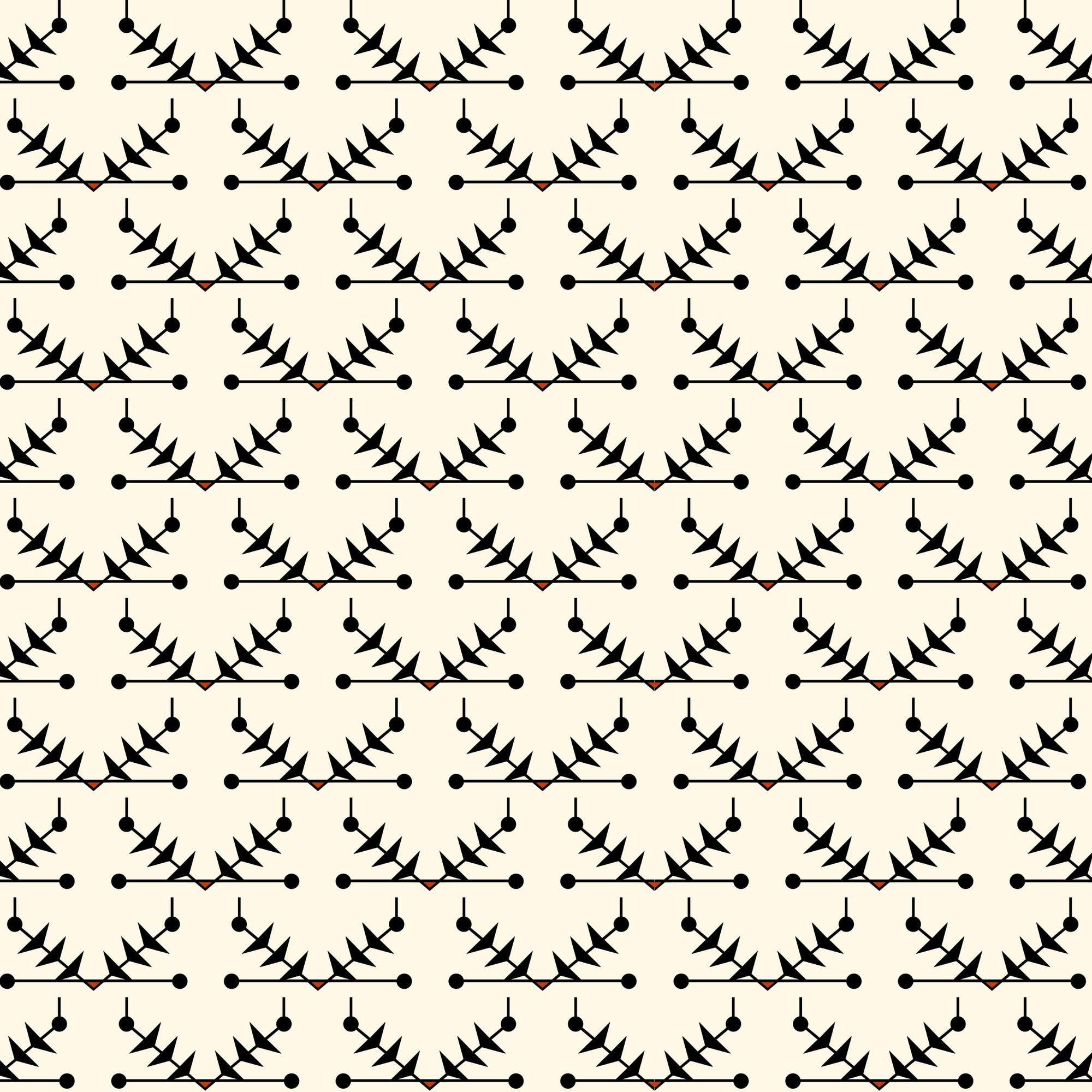 Atomic Trellis Wallpaper - Black