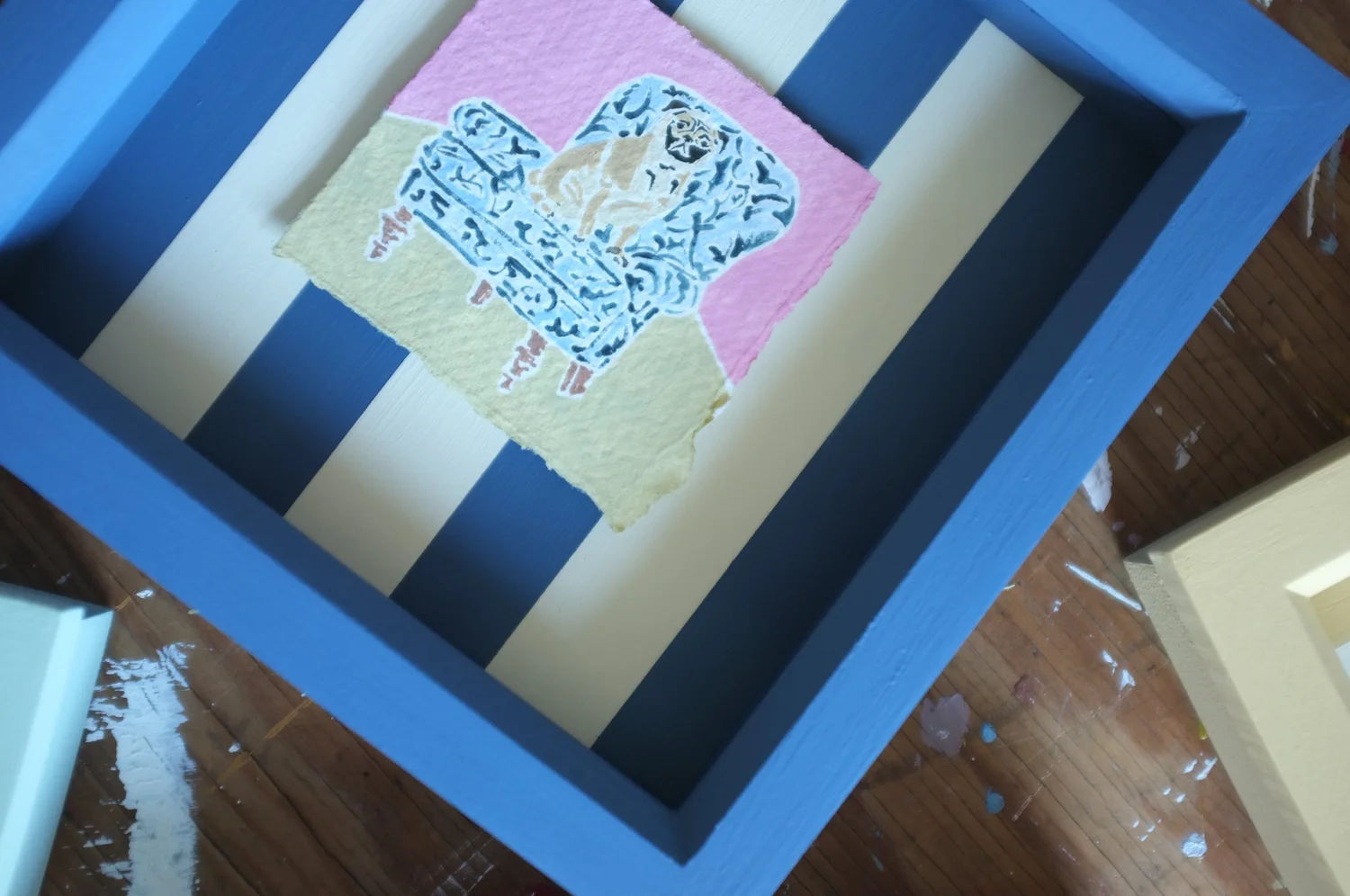 Pug On Chair Artwork