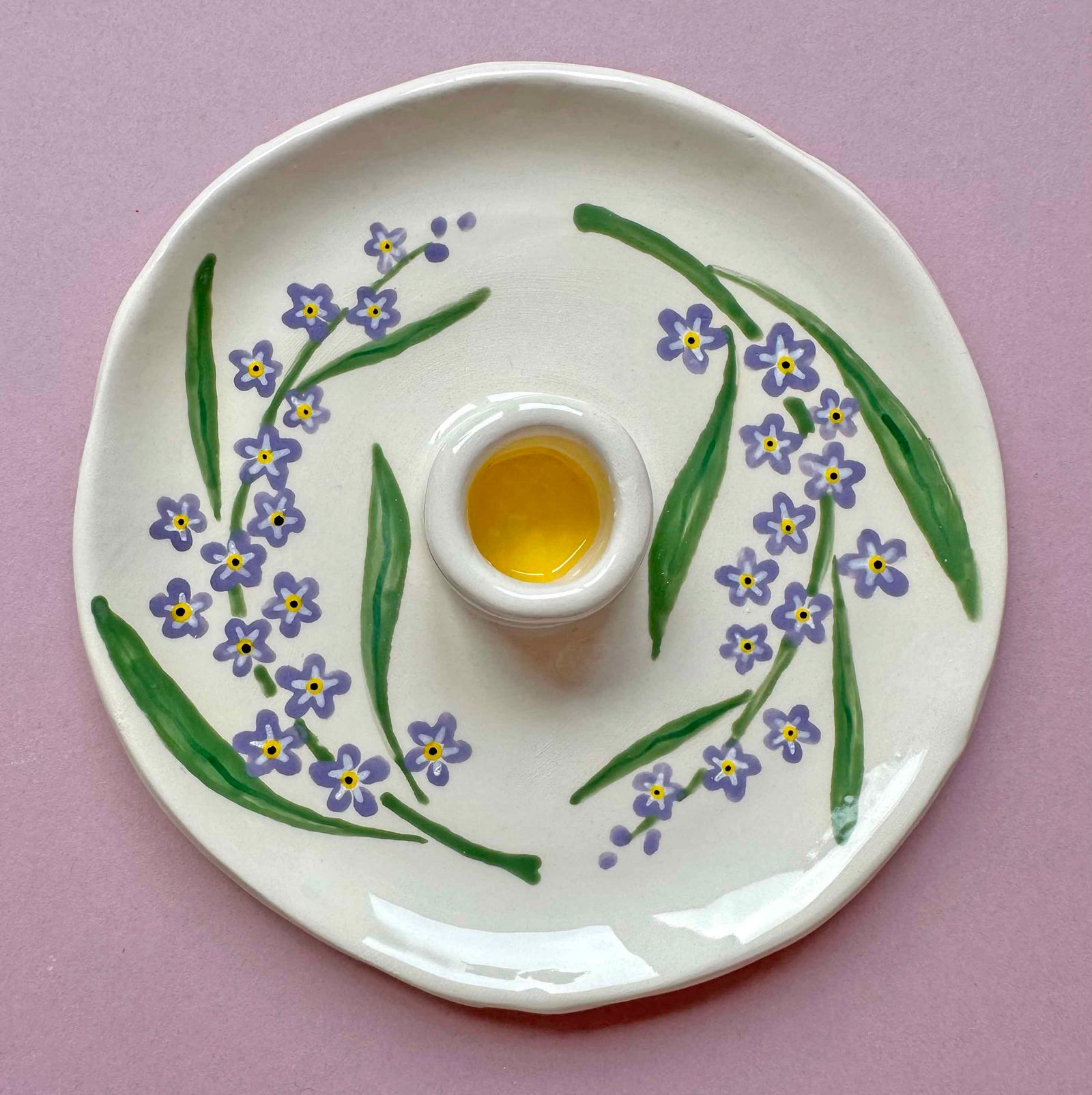 Forget-Me-Not Candle Stick Holder