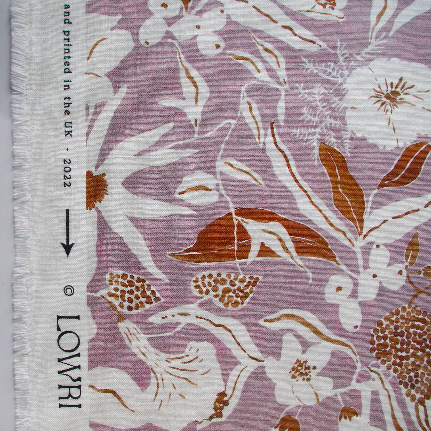 Printed Night Garden Fabric - Lavender