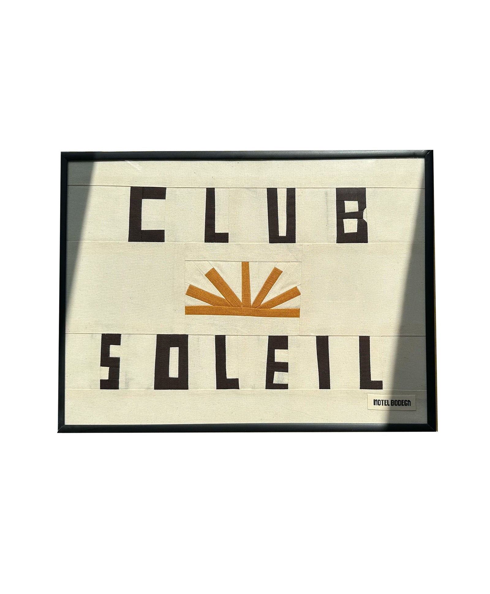 Club Soleil Original Quilted Artwork in Frame