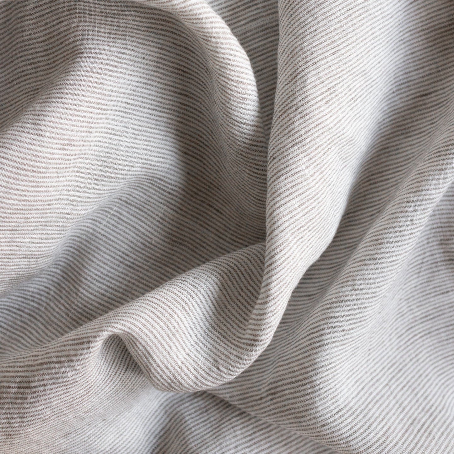 Beige Round Linen Tablecloth