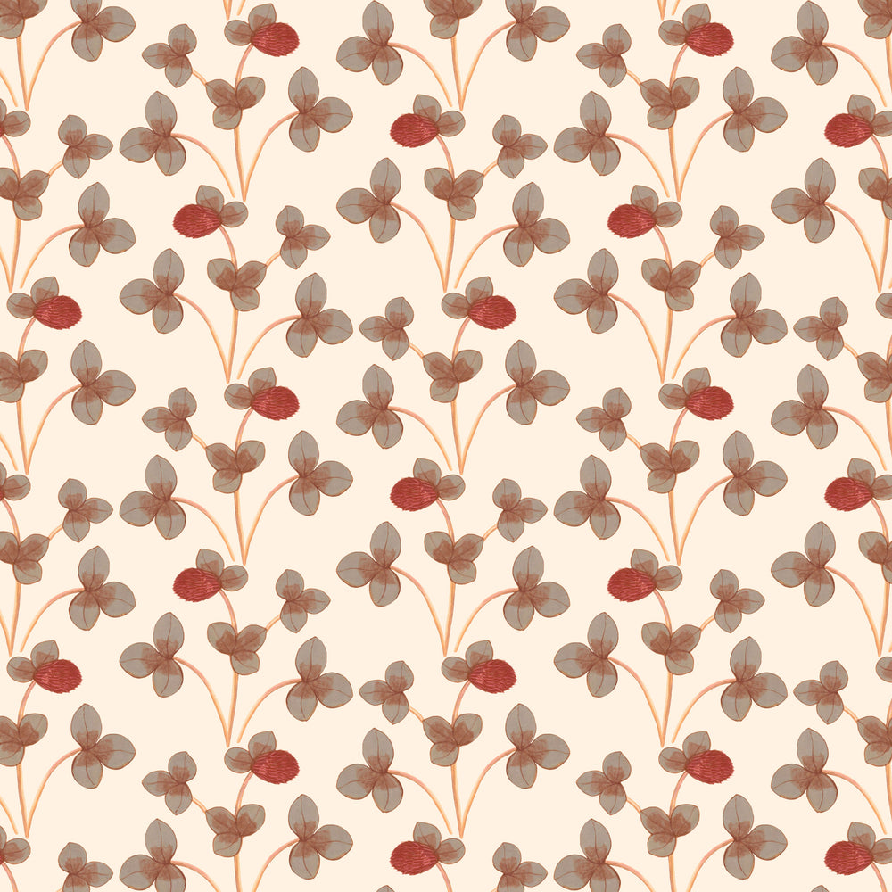 Chintz Constance Wallpaper - Ochre Red