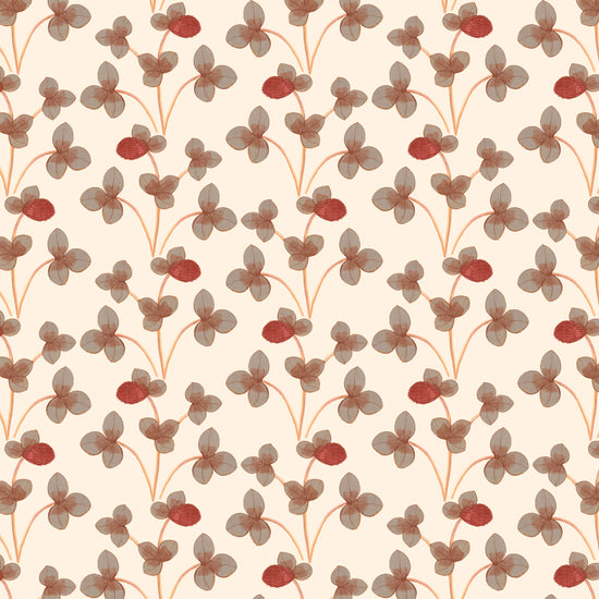 Chintz Constance Wallpaper - Ochre Red