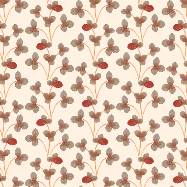 Chintz Constance Wallpaper - Ochre Red