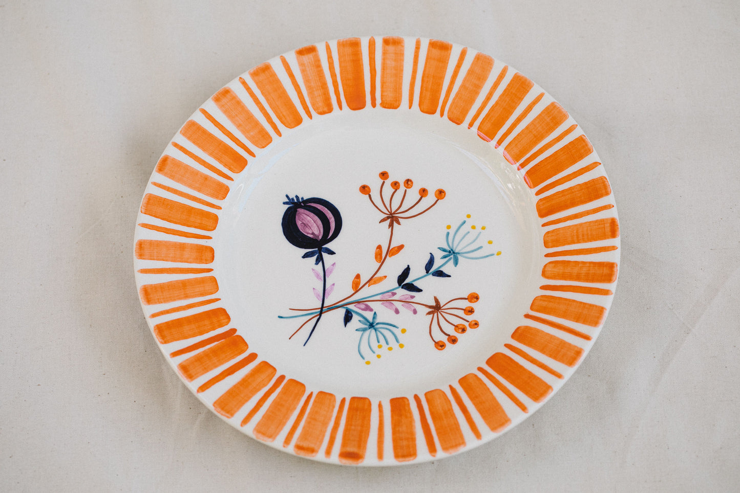 Orange Dessert Plate – The Portuguese Chitas