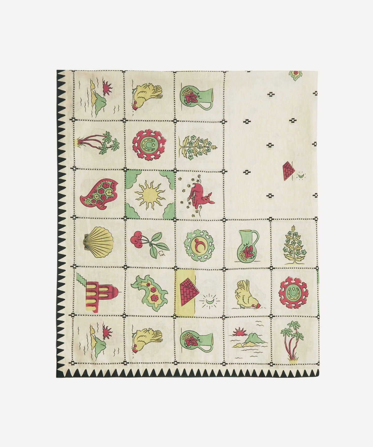 Redwork Tablecloth in Black
