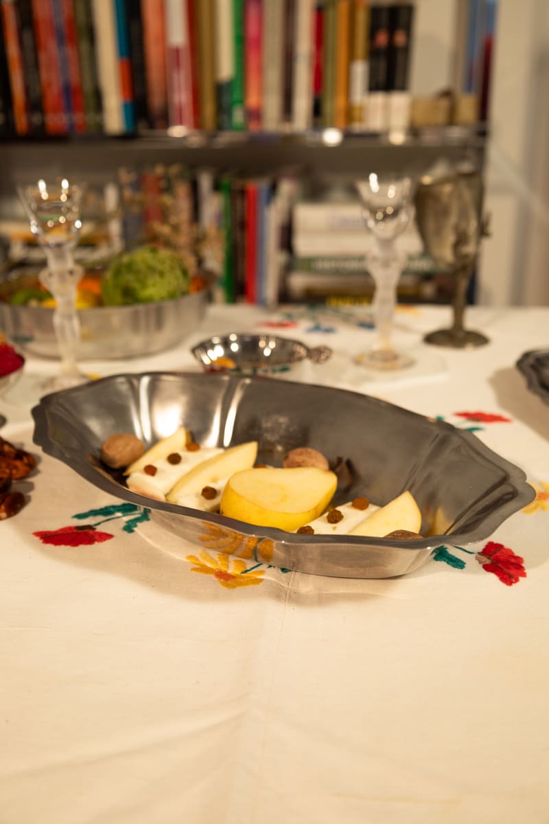 Vintage Adorned Oval Silver Dish