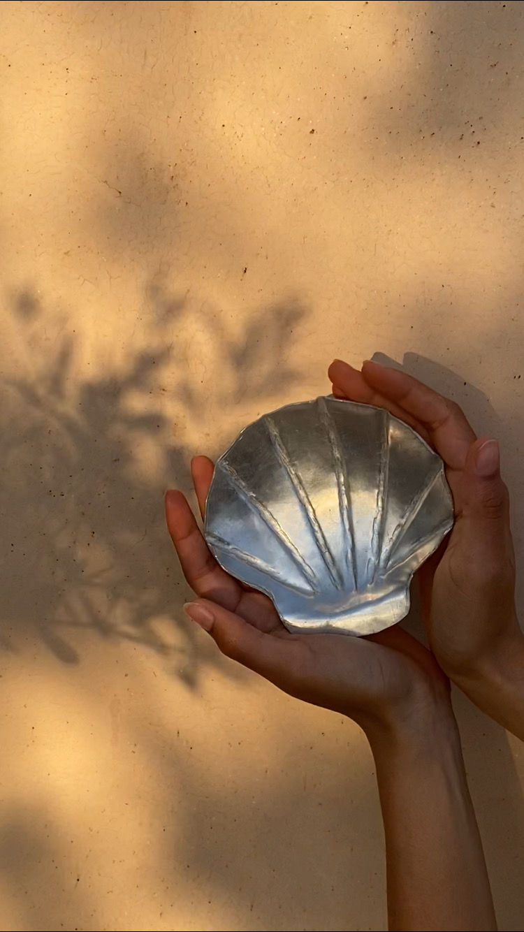 Small Hand-wrought Aluminium Shell Bowl