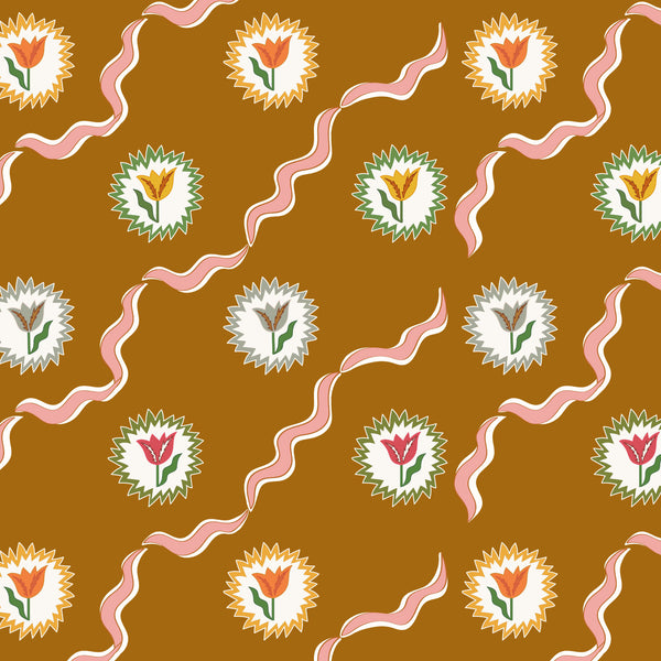 Tulips of Belgravia Wallpaper - Camel