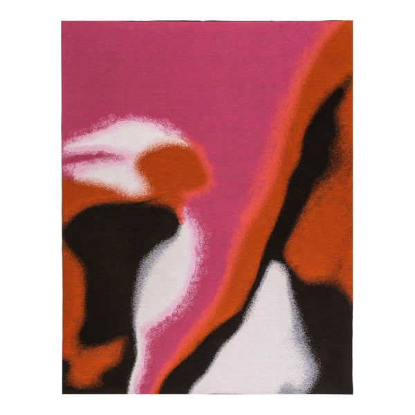 Tapestry Blanket Pink, Orange, White and Black