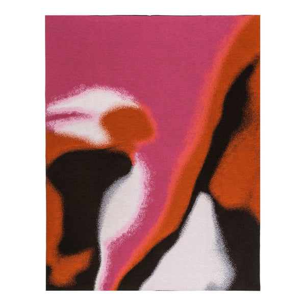 Tapestry Blanket Pink, Orange, White and Black