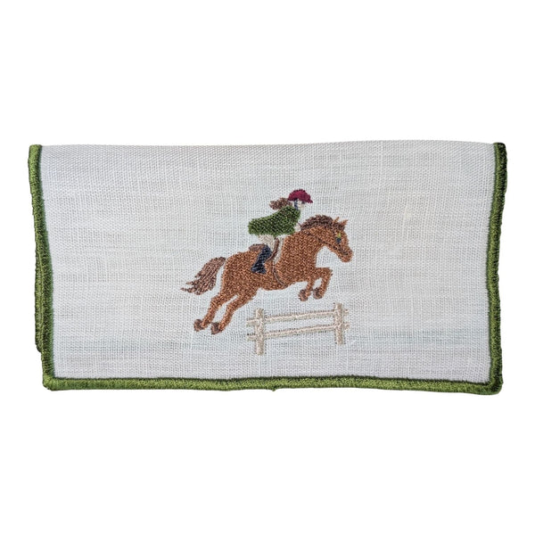 POLO - Polo and Horses Embroidery Cocktail Napkin Set (set of 6)