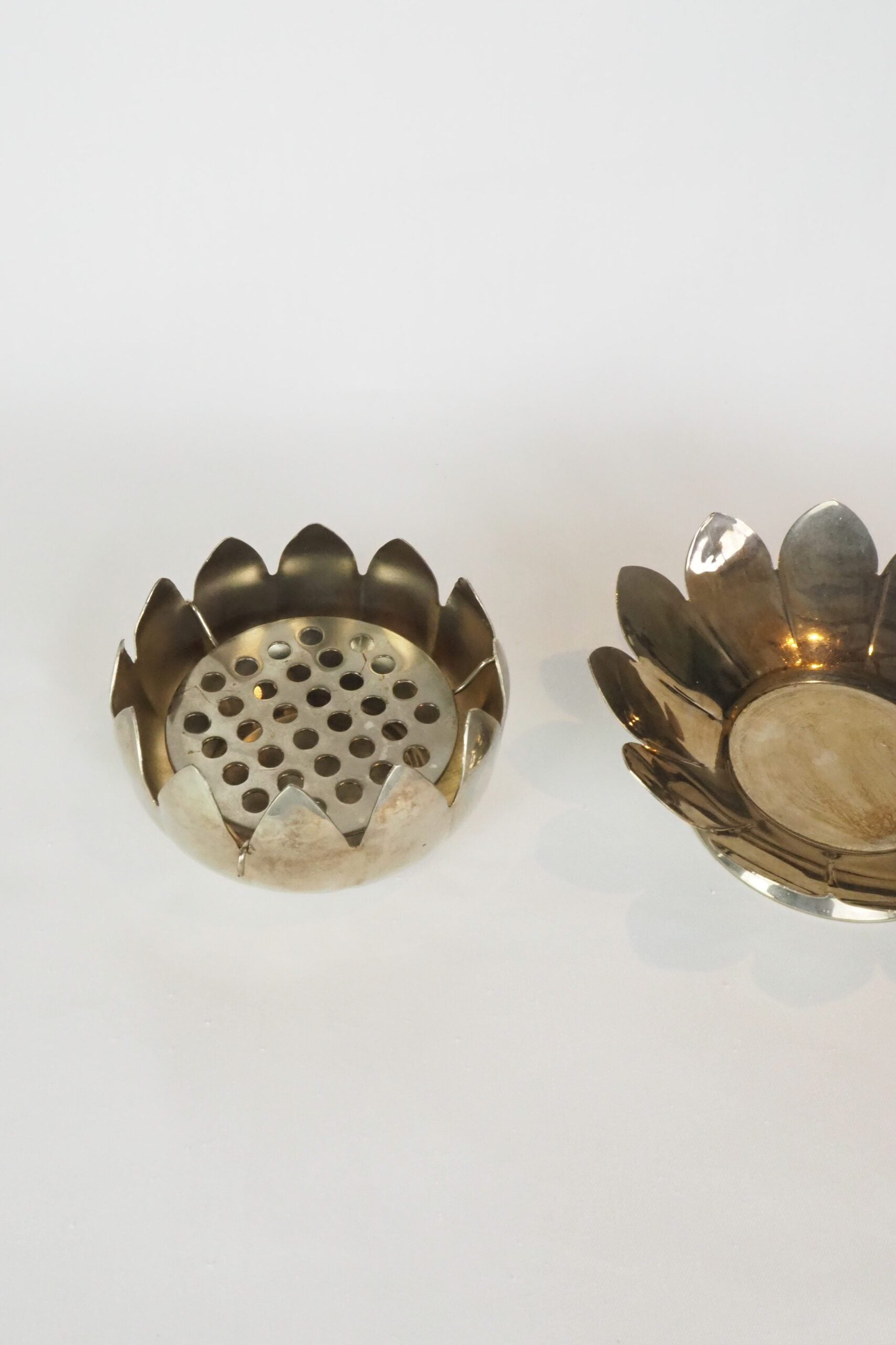 Silver Plate Lotus Flower Vase