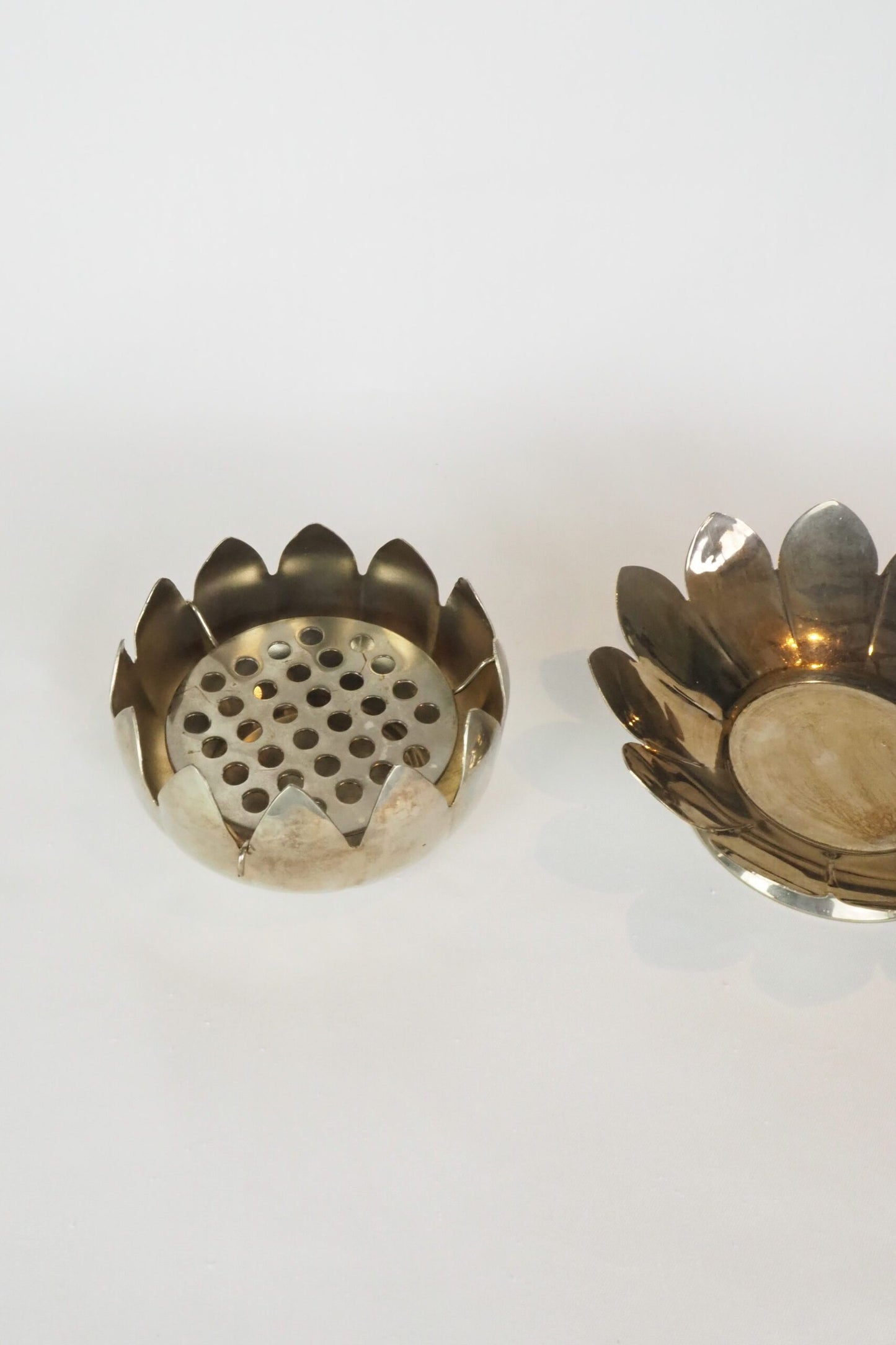 Silver Plate Lotus Flower Vase